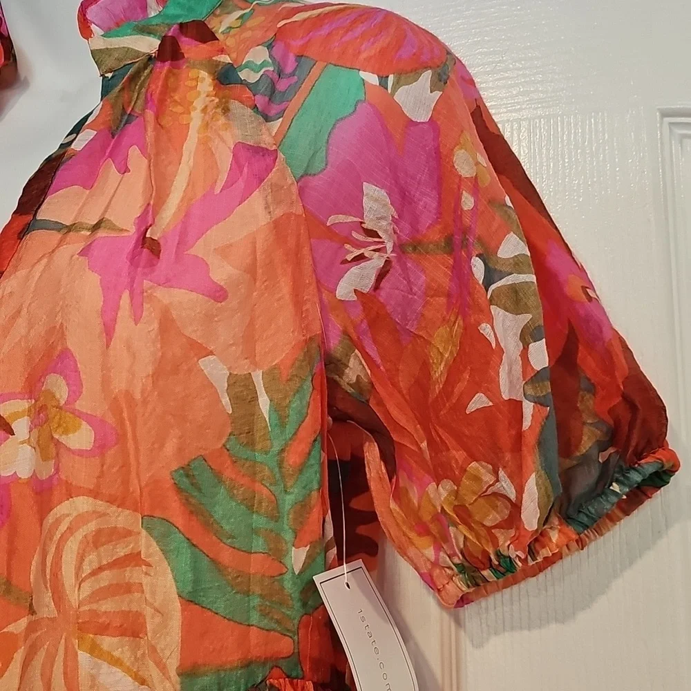 1 State Floral Mini Dress Sz Xs NWT - Picture 5 of 11